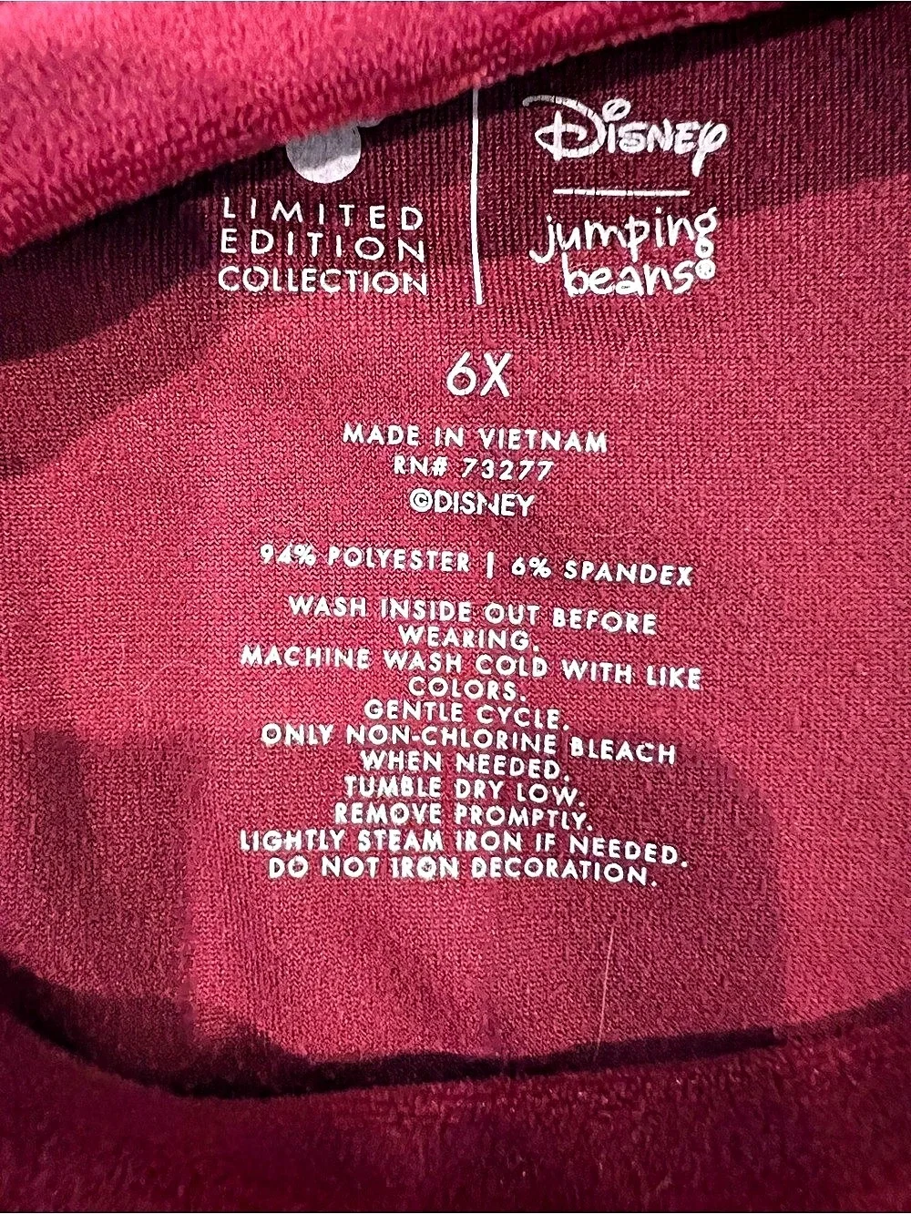 Disney Jumping Beans Girls Polka Dot Velour Sweatshirt Red Like New